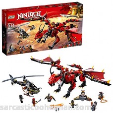LEGO NINJAGO Masters of Spinjitzu Firstbourne 70653 Ninja Toy Building Kit with Red Dragon Figure Minifigures and a Helicopter 882 Pieces Standard B07BKLFFMN